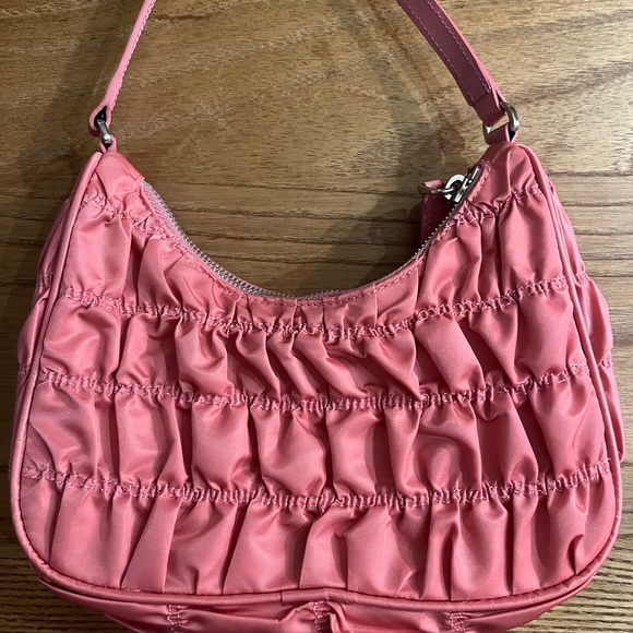 PRADA Hobo Tessuto Gaufre with Saffiano Mini Pink - Picture 8 of 13